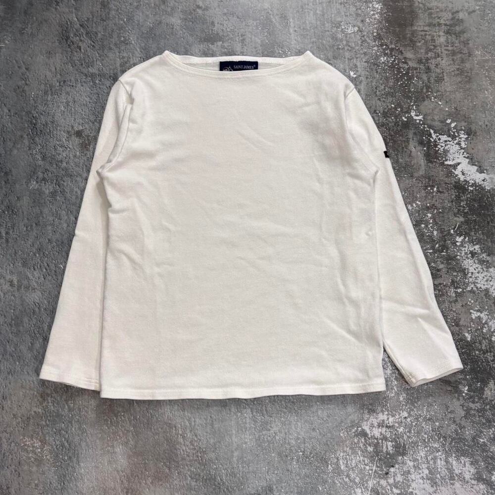 Vintage Saint James L'Atelier Boat Neck Long Sleeve Shirt. Size XS